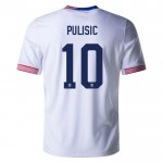 Günstige Fußballtrikots USA Pulisic 10 Heimtrikot 2024 Kurzarm